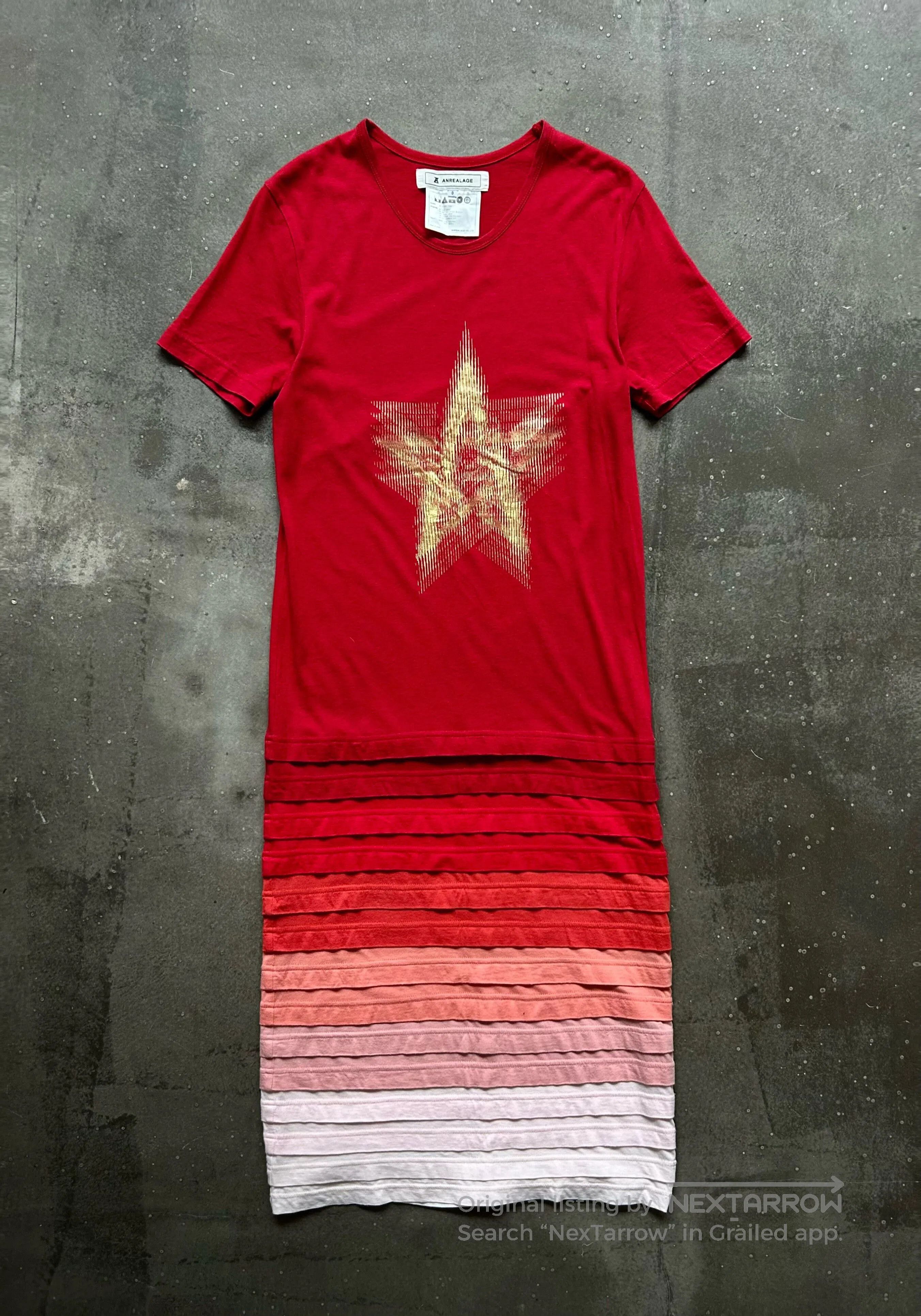 ANREALAGE red gradient star print dress. Size L / US 10 / IT 46 - 1 Thumbnail