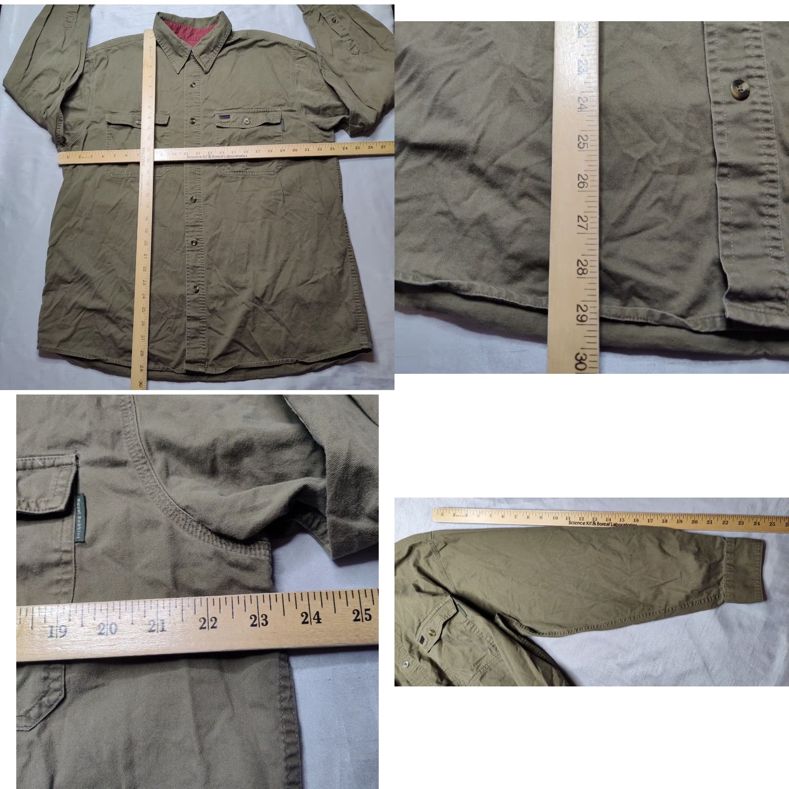 Royal Robbins VINTAGE ROYAL ROBBINS Shirt Men L Olive Drab Outdoor Travel Long Sleeve Button-Up Size US L / EU 52-54 / 3 - 8 Thumbnail