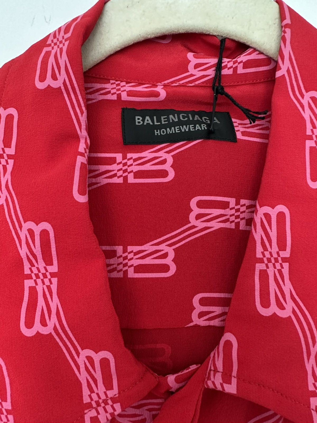 Balenciaga BALENCIAGA BB Monogram Minimal Shirt in Silk Crepe Size XS / US 0-2 / IT 36-38 - 3 Thumbnail