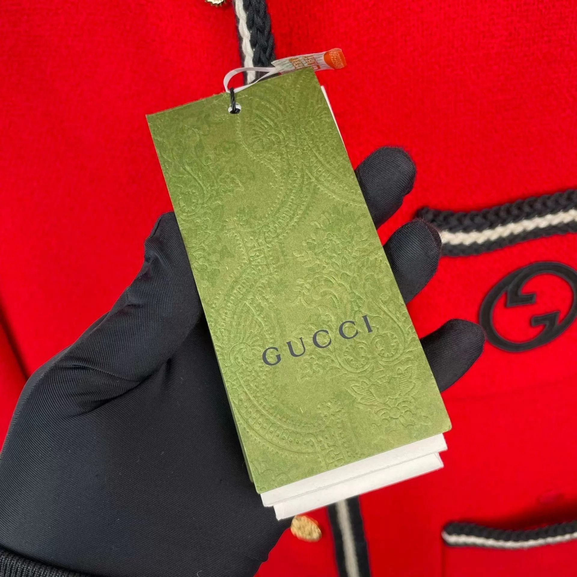 Gucci Gucci GG gold button embroidered logo wool cardigan 40 NWT Size S / US 4 / IT 40 - 5 Thumbnail