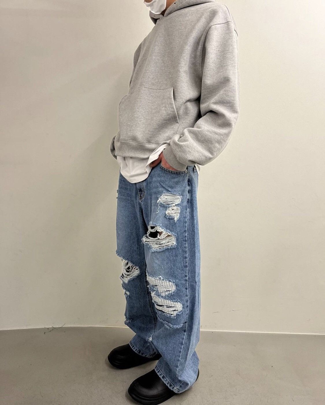 Designer × If Six Was Nine MUSE Ripped Washed Wide Denim Pants Size US 32 / EU 48 - 9 Thumbnail
