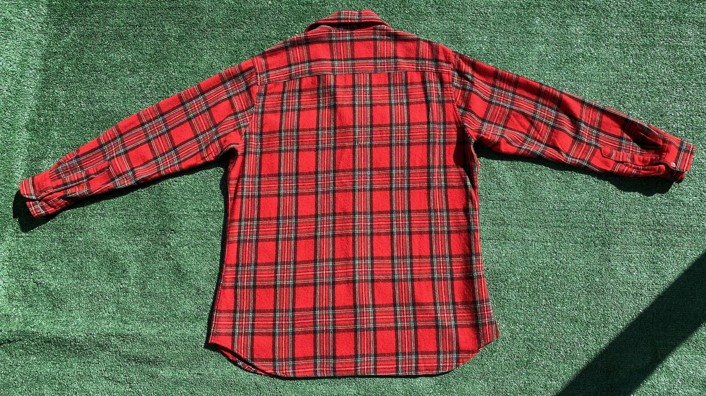 Vintage 90’s Wool Plaid Distressed Flannel Shirt XL Tall Size US XL / EU 56 / 4 - 8 Thumbnail