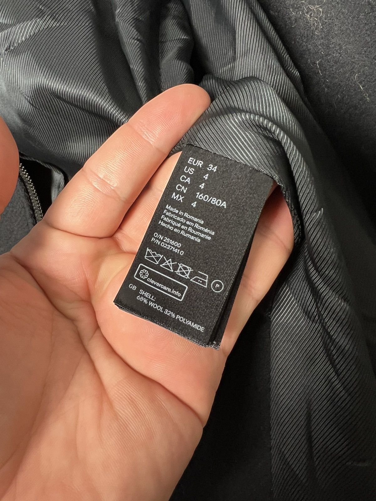 Alexander Wang × H&M Alexander Wang x H&M Runway Biker Wool Jacket Coat Size S / US 4 / IT 40 - 21 Thumbnail