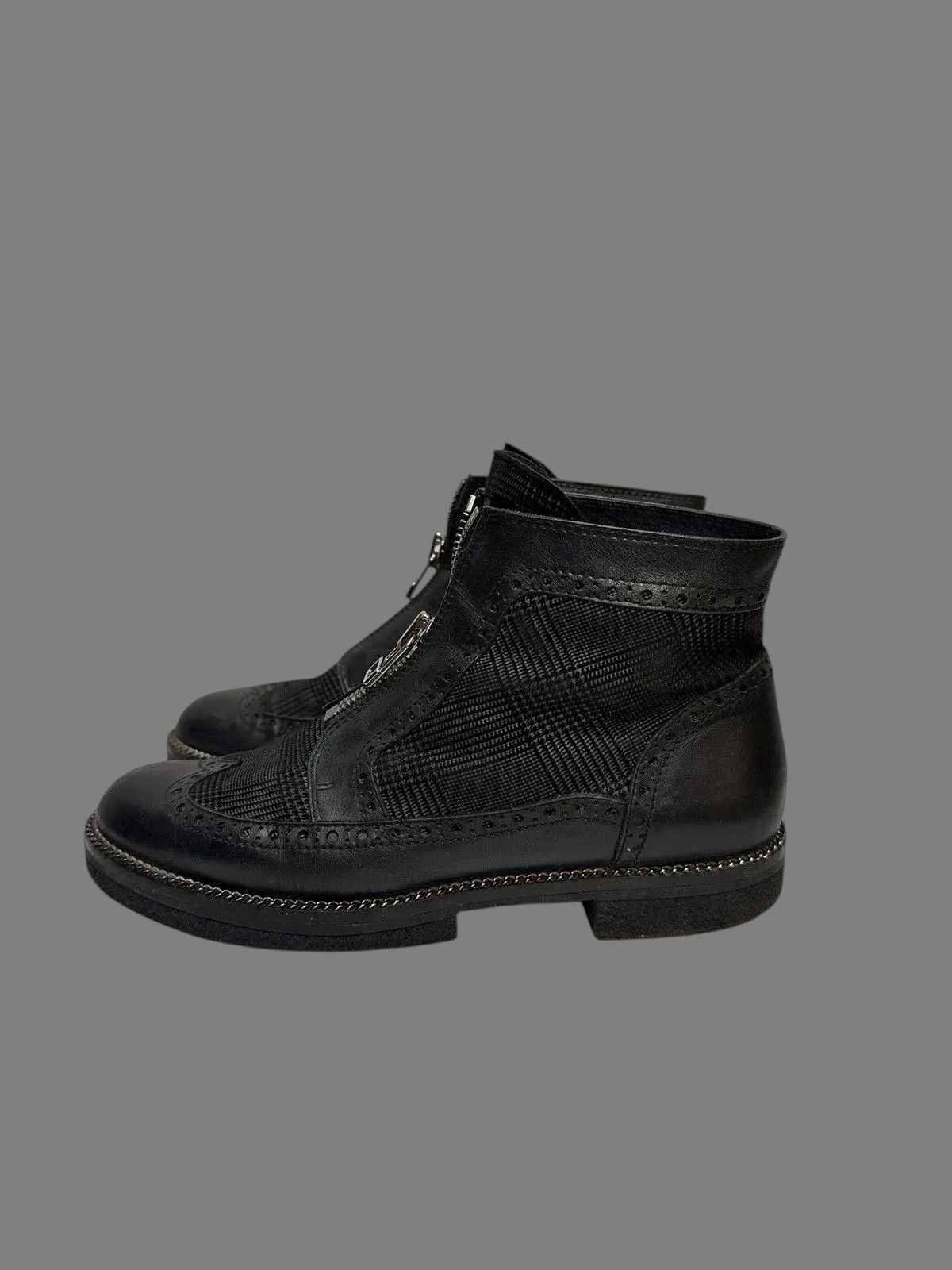 MoMA Avantgarde Guidi Leather Patchwork Boots Rare Japan Rick Goa Size US 8 / IT 38 - 5 Thumbnail