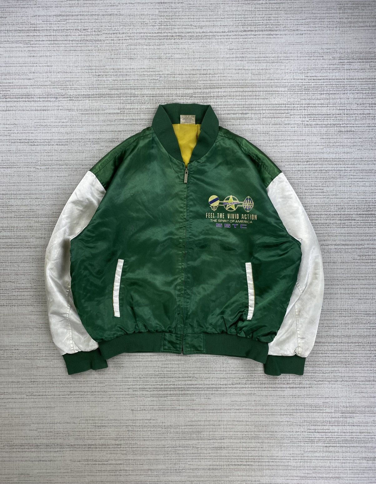 Japanese Brand × Vintage Vintage SSTC Real Athletic Fullzip Bombers Jacket Size US L / EU 52-54 / 3 - 2 Thumbnail