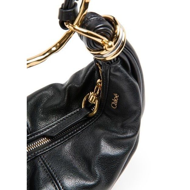 Chloe Chloe Bracelet Seashell Chain Detail Black Grained Leather B Size ONE SIZE - 5 Thumbnail