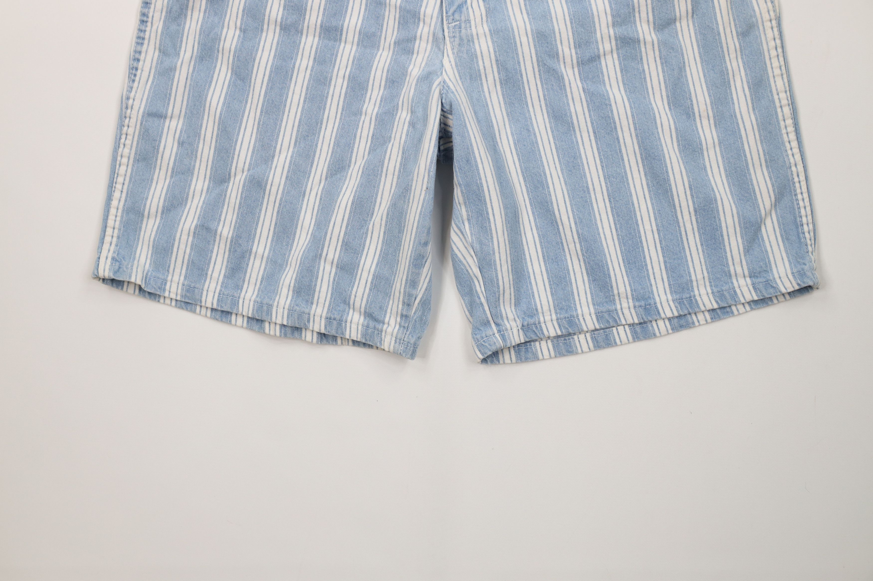 Vintage Vintage 90s Streetwear Block Baggy Denim Jean Shorts USA Size 38" / US 16 / IT 52 - 4 Thumbnail