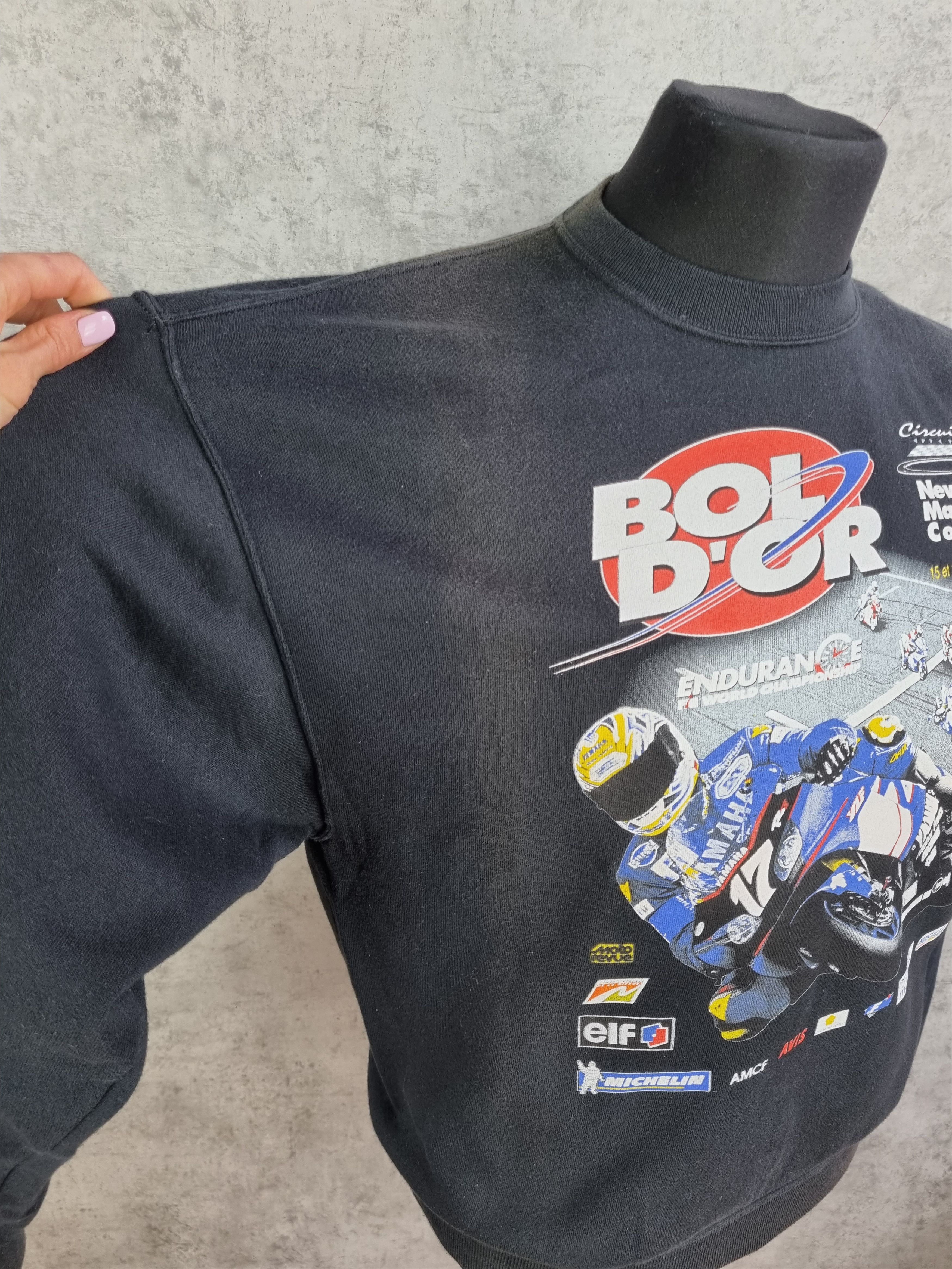 Vintage 90s Motorrad Big Print Bol Dor 2001 Size US L / EU 52-54 / 3 - 13 Thumbnail