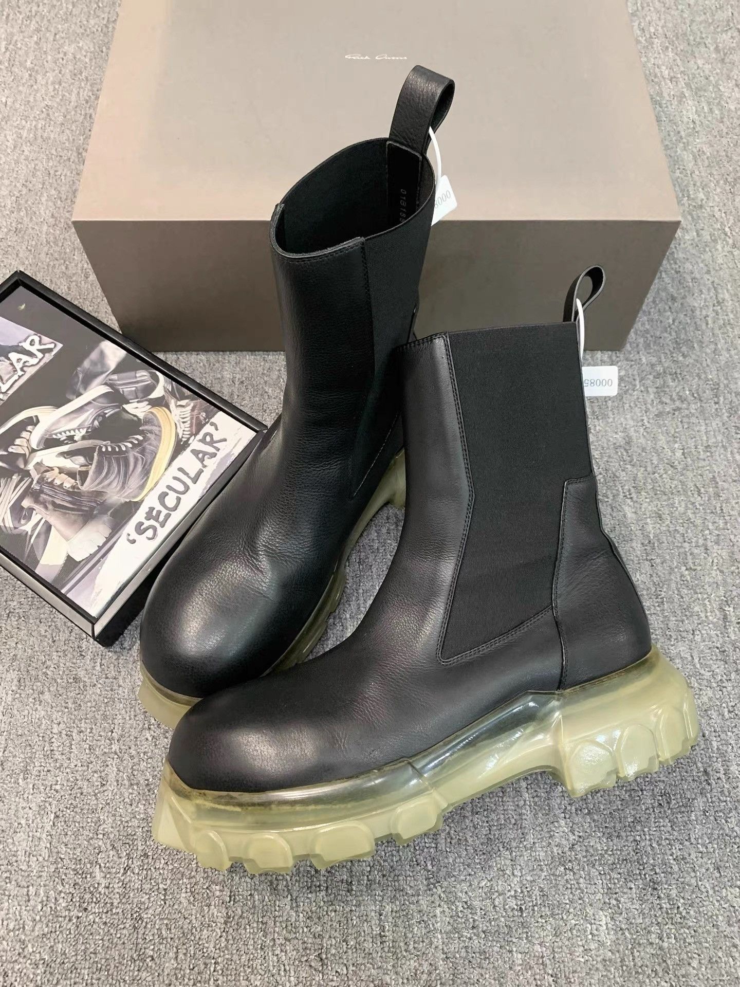 Rick Owens Rick Owens Main Line Leather Octopus Sole Chelsea Boots K34 Size US 9 / EU 42 - 2 Thumbnail