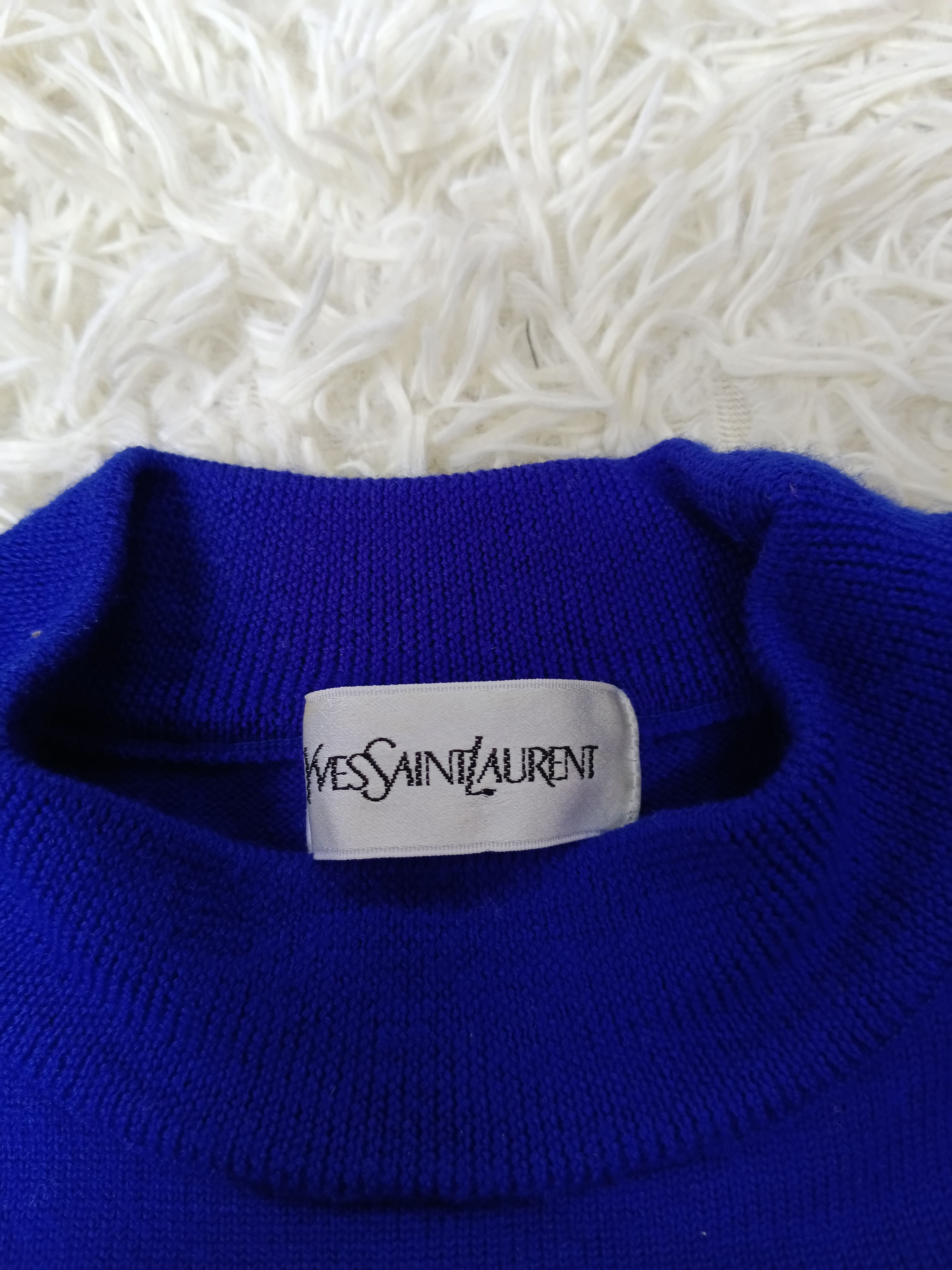 Yves Saint Laurent Yves Saint Laurent 2 Tone Knit Sweat Size M / US 6-8 / IT 42-44 - 4 Thumbnail