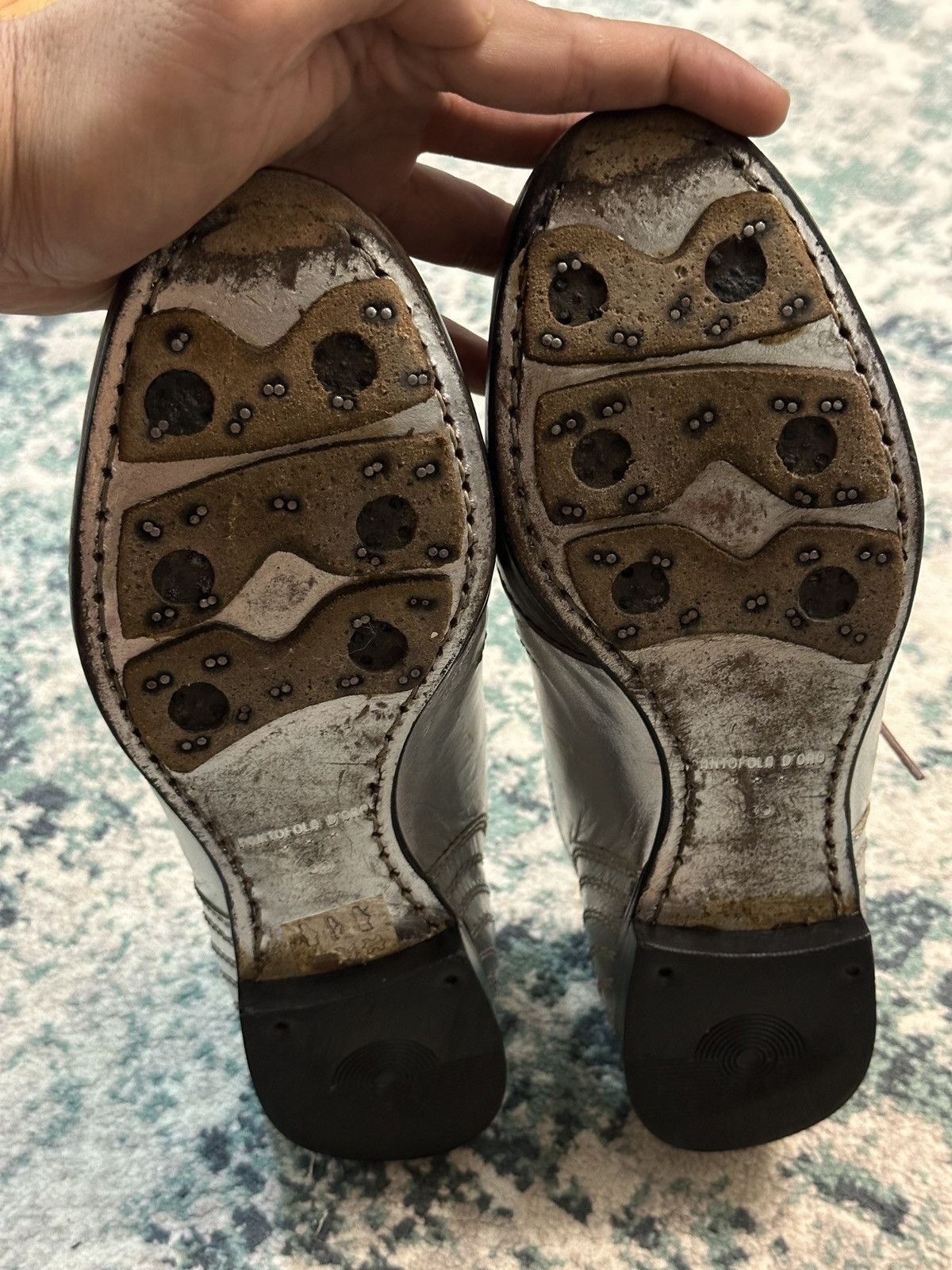 C.P. Company C.P. Company x Pantofola D'oro Oxford Leather Silver Shoes Size US 5 / EU 37 - 14 Thumbnail