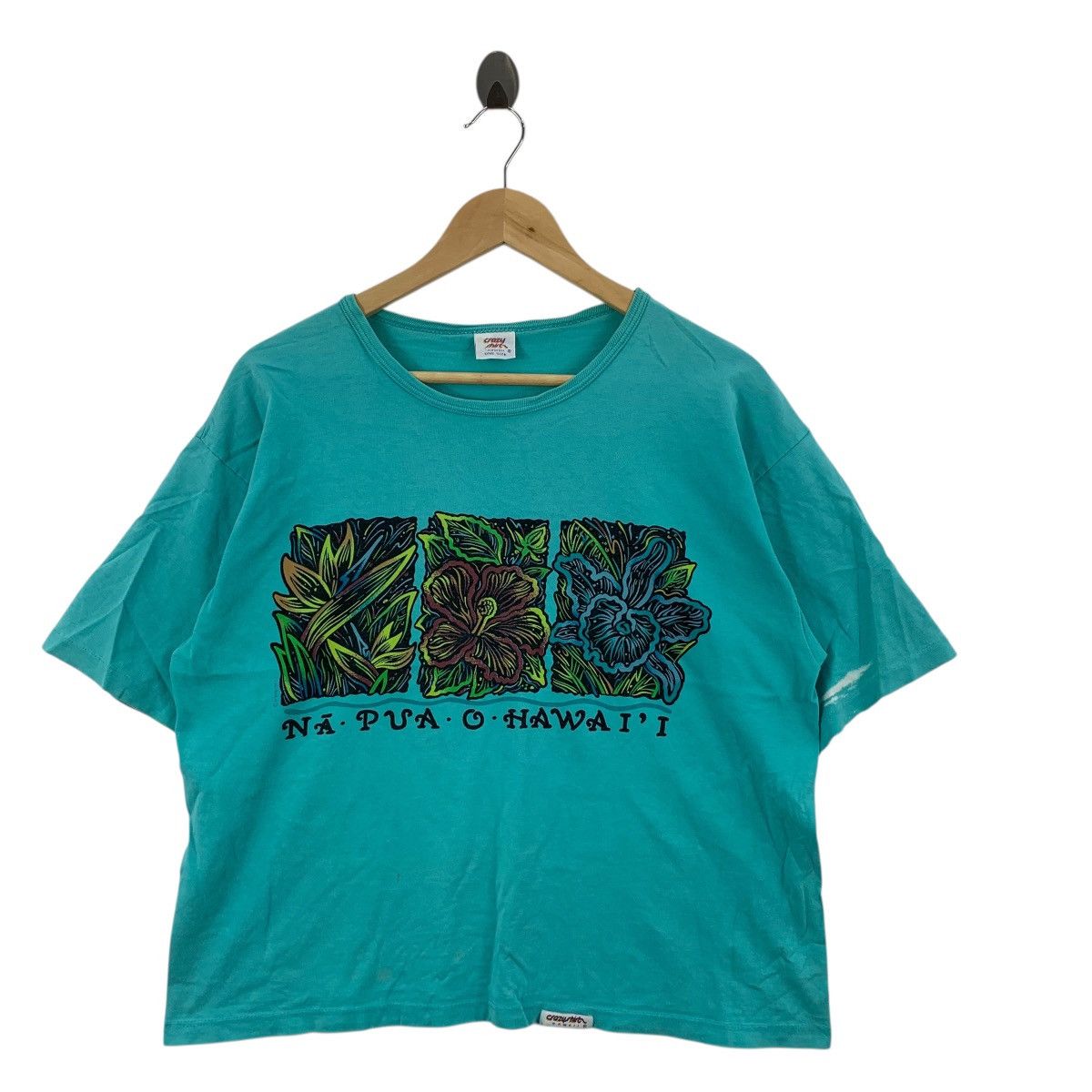 Vintage Vintage 90s HAWAII KAULANA NA PUA Floral Song Painting Tee Size M / US 6-8 / IT 42-44 - 4 Thumbnail