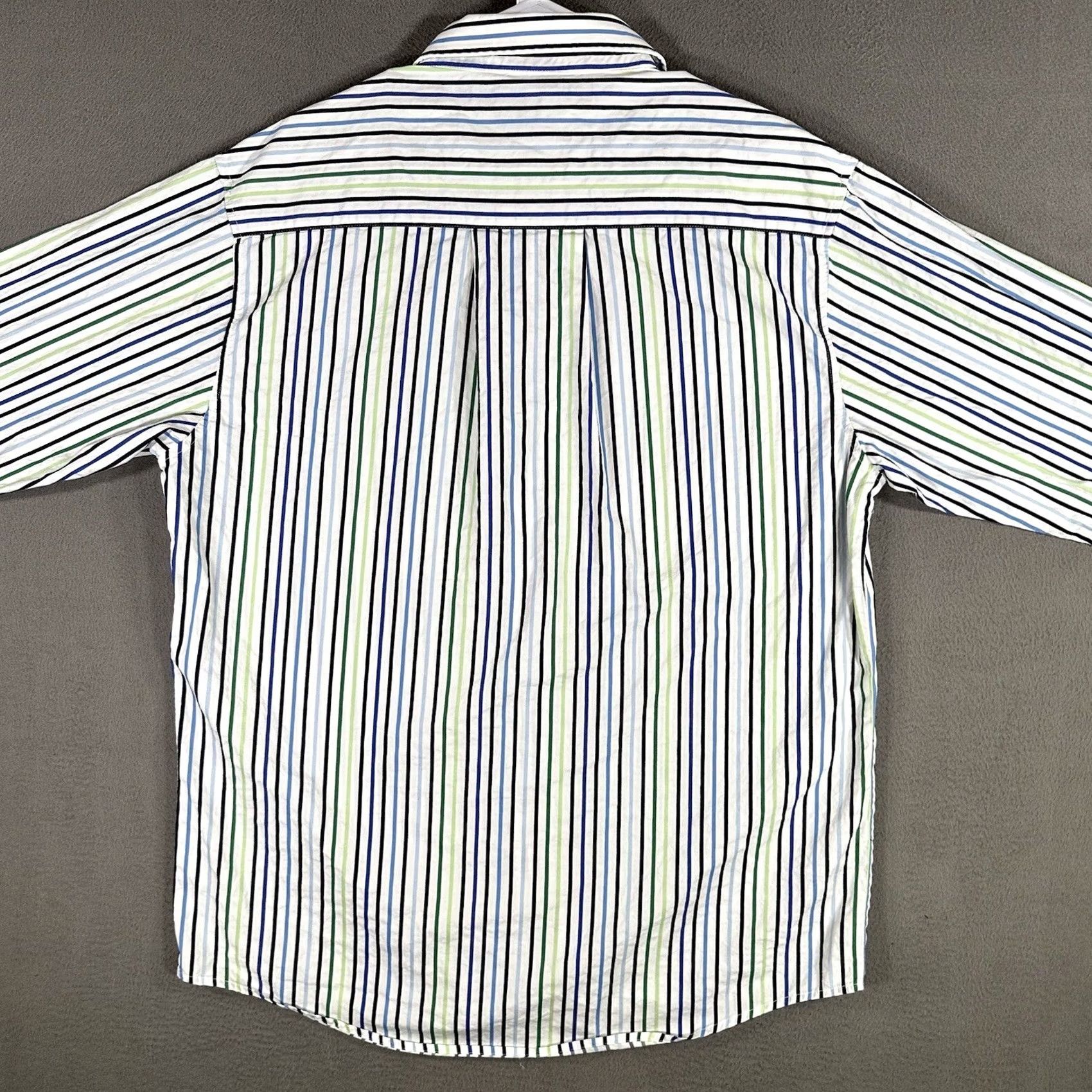 Southpole Southpole Shirt Mens XL White Green Striped Long Sleeve Button Up Preppy Color: White Pattern: Striped Size US XL / EU 56 / 4 - 2 Thumbnail
