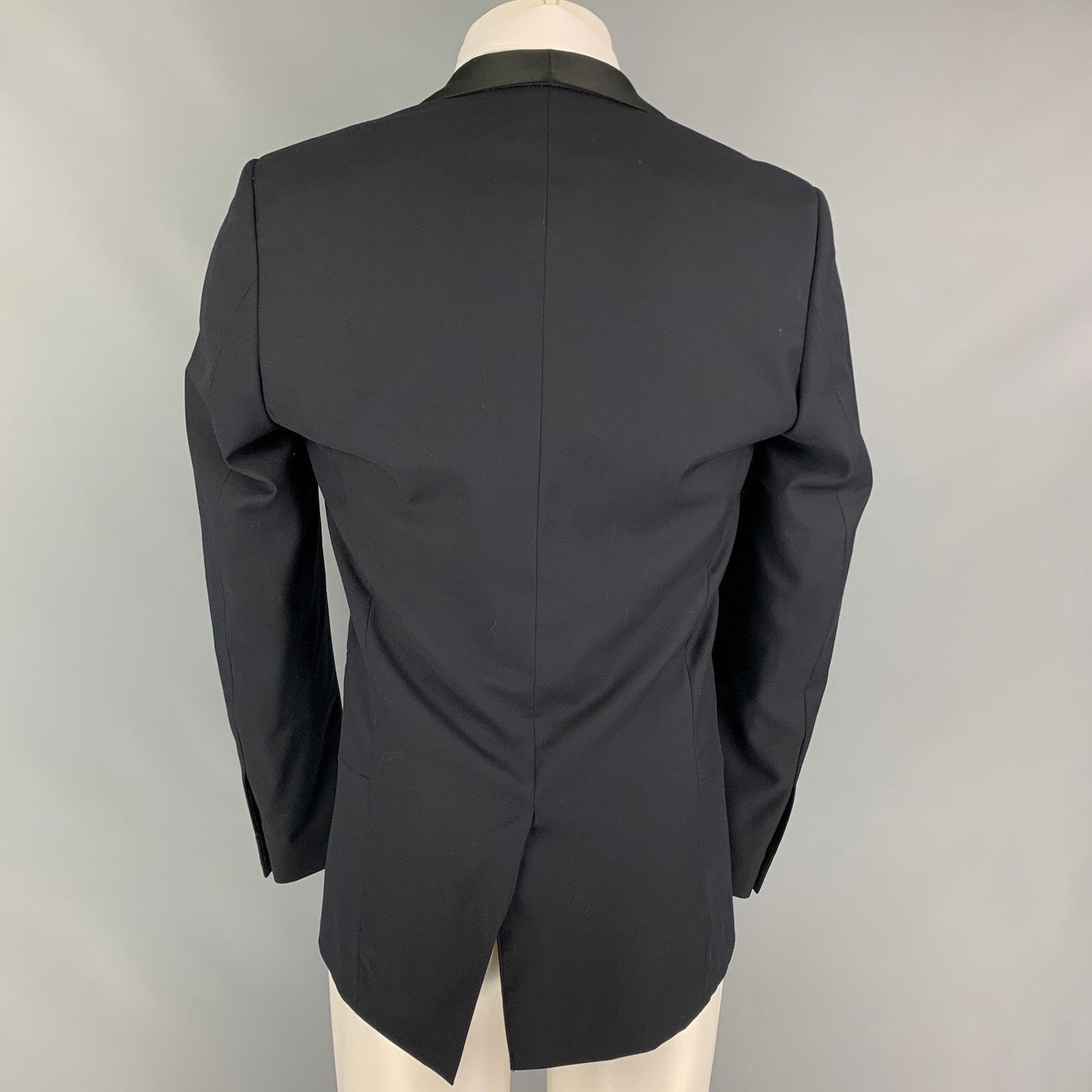 Sandro SANDRO Size 38 Black Wool Shawl Collar Sport Coat Size 38R - 3 Thumbnail