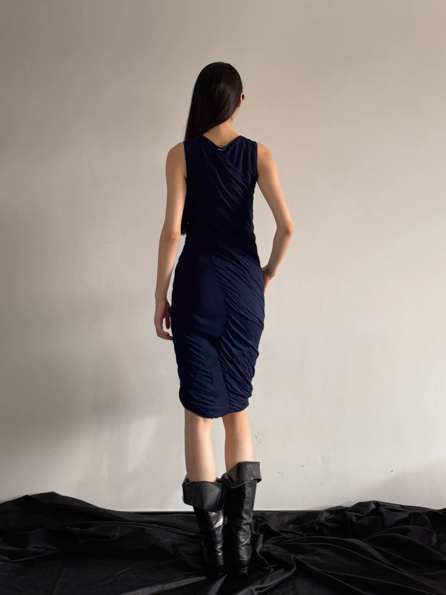Other Italian Ink - Splattered Stretch Irregular Layered Dress 40 Size S / US 4 / IT 40 - 4 Thumbnail