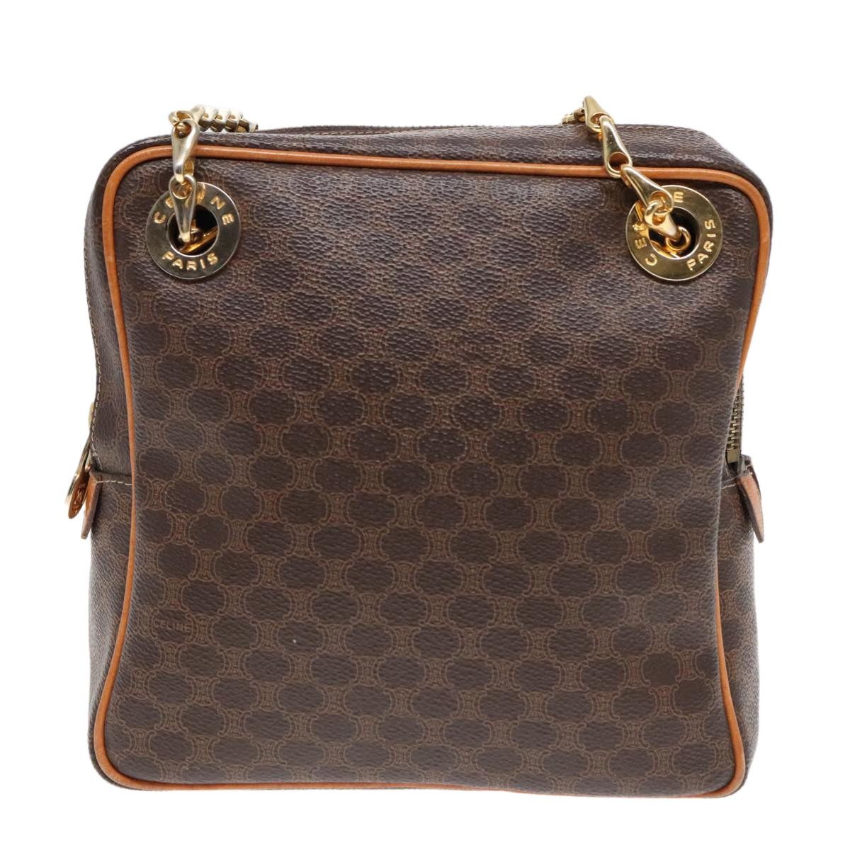 Celine CELINE Macadam Canvas Shoulder Bag Pvc Leather Brown Gold Size ONE SIZE - 2 Thumbnail
