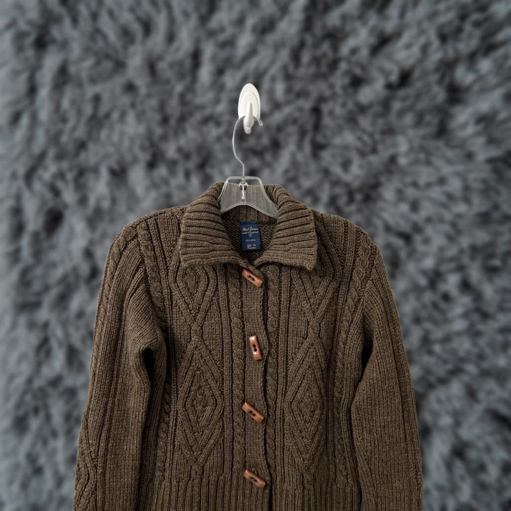 Paul James VTG Paul James Cardigan Sweater Womens Small Brown 100% Wool Cable Knit Toggle Heavyweight Fall Winter Mens? Size S / US 4 / IT 40 - 1 Thumbnail
