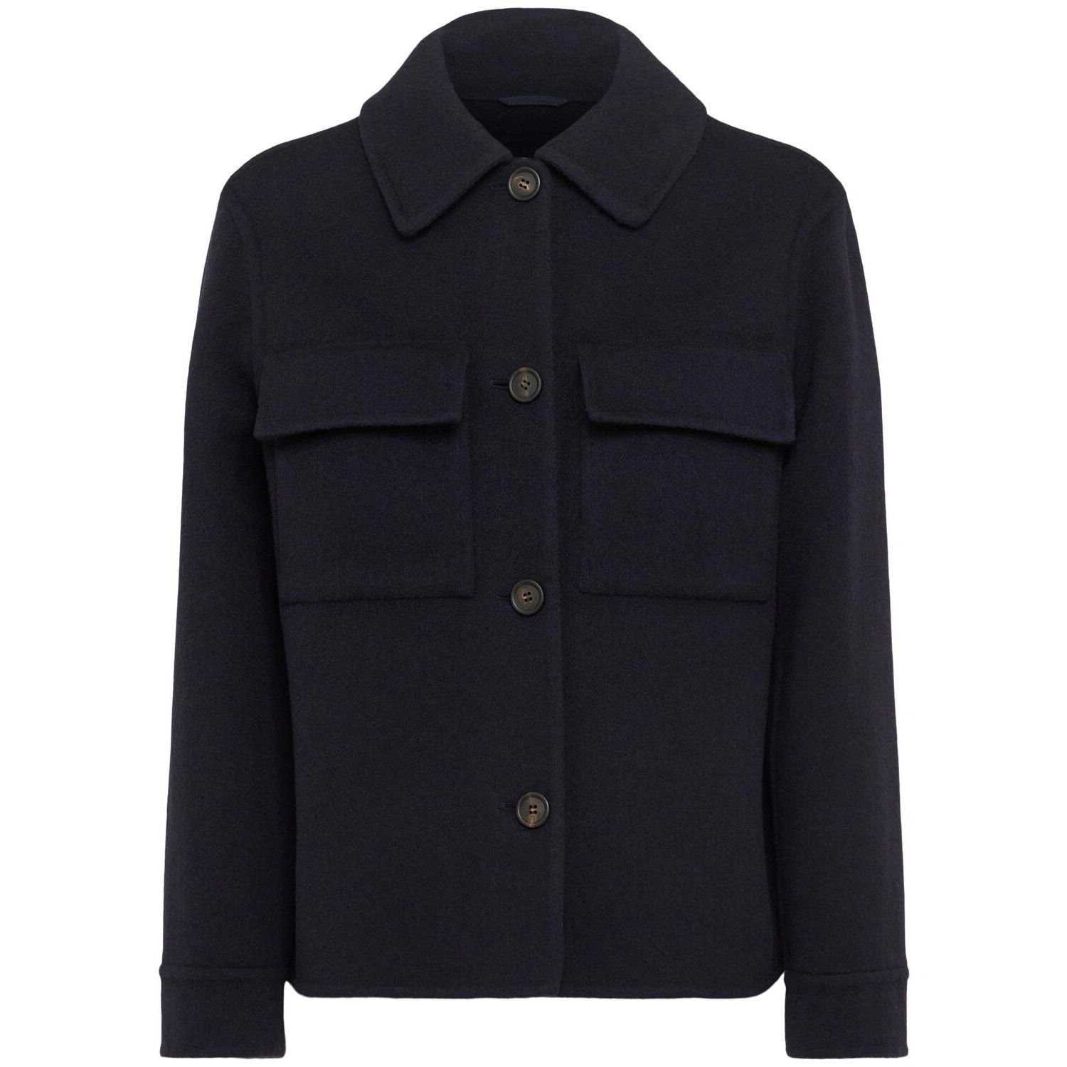 BRUNELLO CUCINELLI Blue Wool/Cashmere Coat New & Authentic (