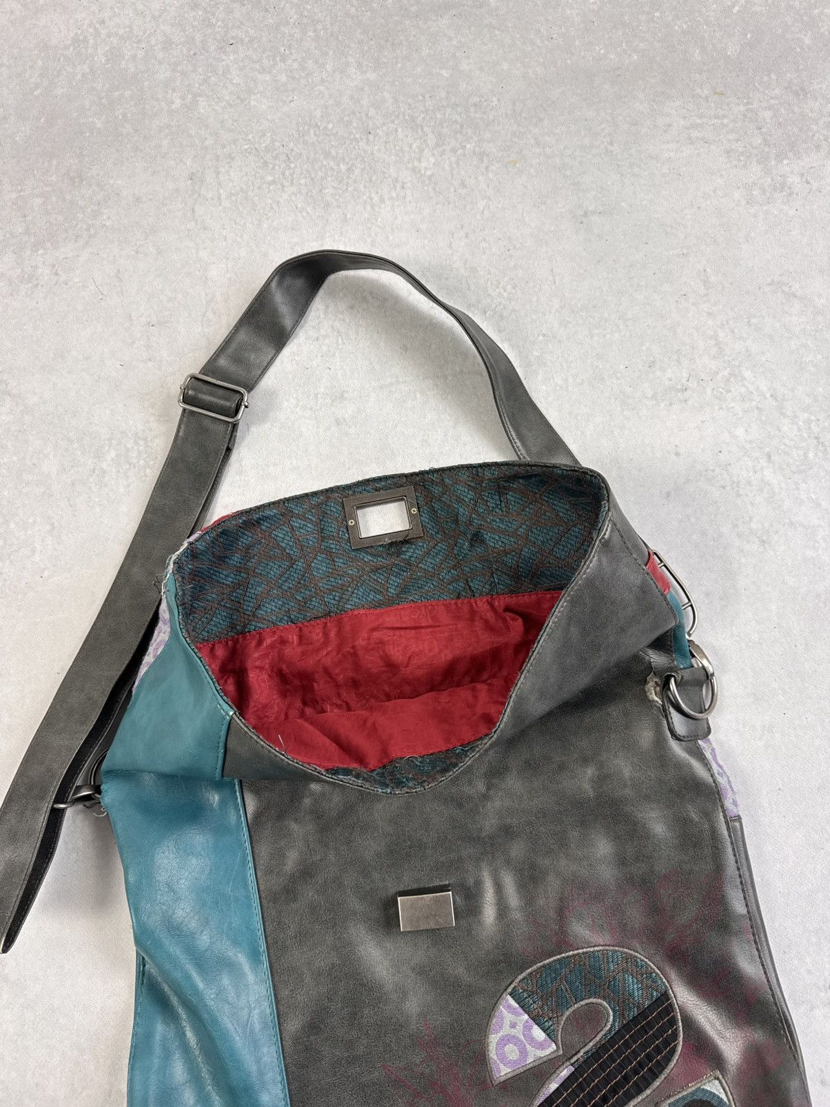Desigual Vintage 90’s Desigual Crazy Printed Custom Leather Bag Size ONE SIZE - 5 Thumbnail