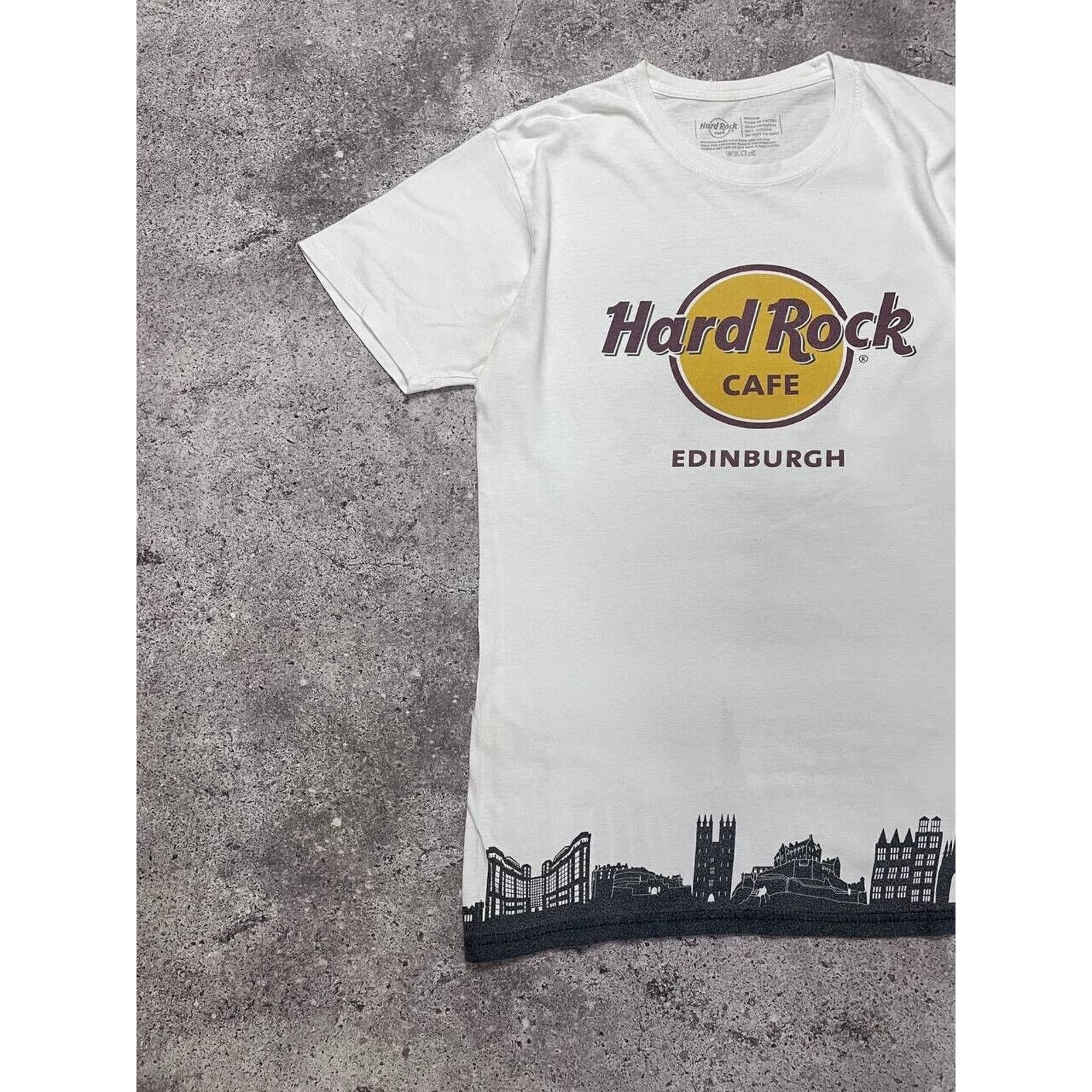 Hard Rock Cafe × Vintage Hard Rock Cafe Edinburgh T-Shirt S White Skyline Music Fan Size US S / EU 44-46 / 1 - 3 Thumbnail