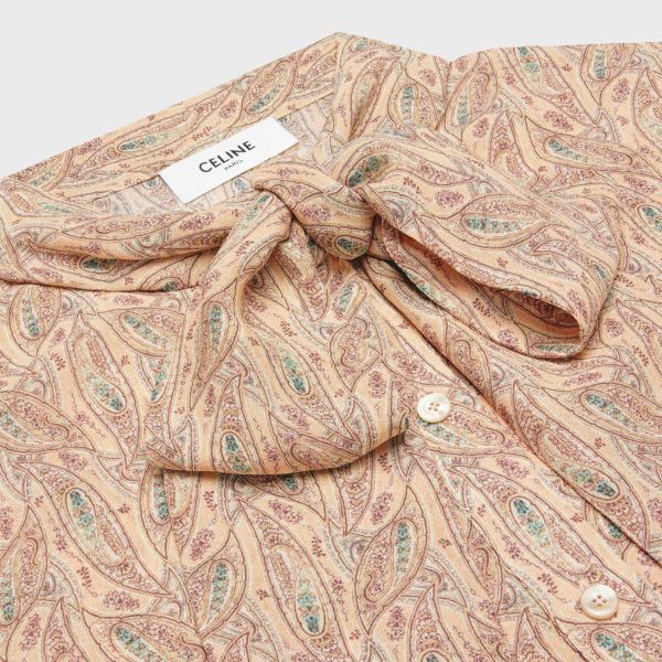 Celine o1w1db10125 2B379546V Lavalliere Blouse in Multicolor Size XXS / US 00 / IT 34 - 3 Thumbnail