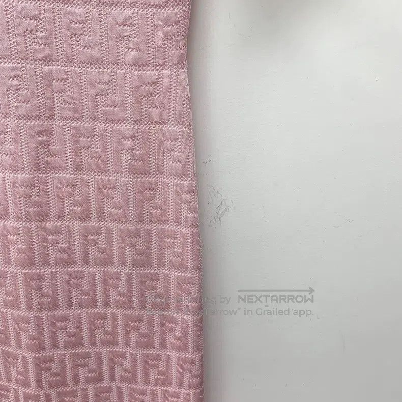 Fendi Fendi Pink Logo Letter Jacquard Full Print Cotton Crewneck Size XS / US 0-2 / IT 36-38 - 4 Thumbnail