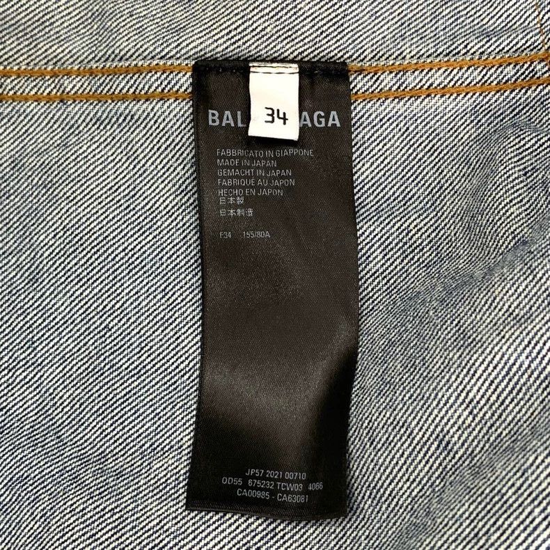 Balenciaga Balenciaga size 34 Denim paneled blue silhouette long-slee Size XXS / US 00 / IT 34 - 8 Thumbnail