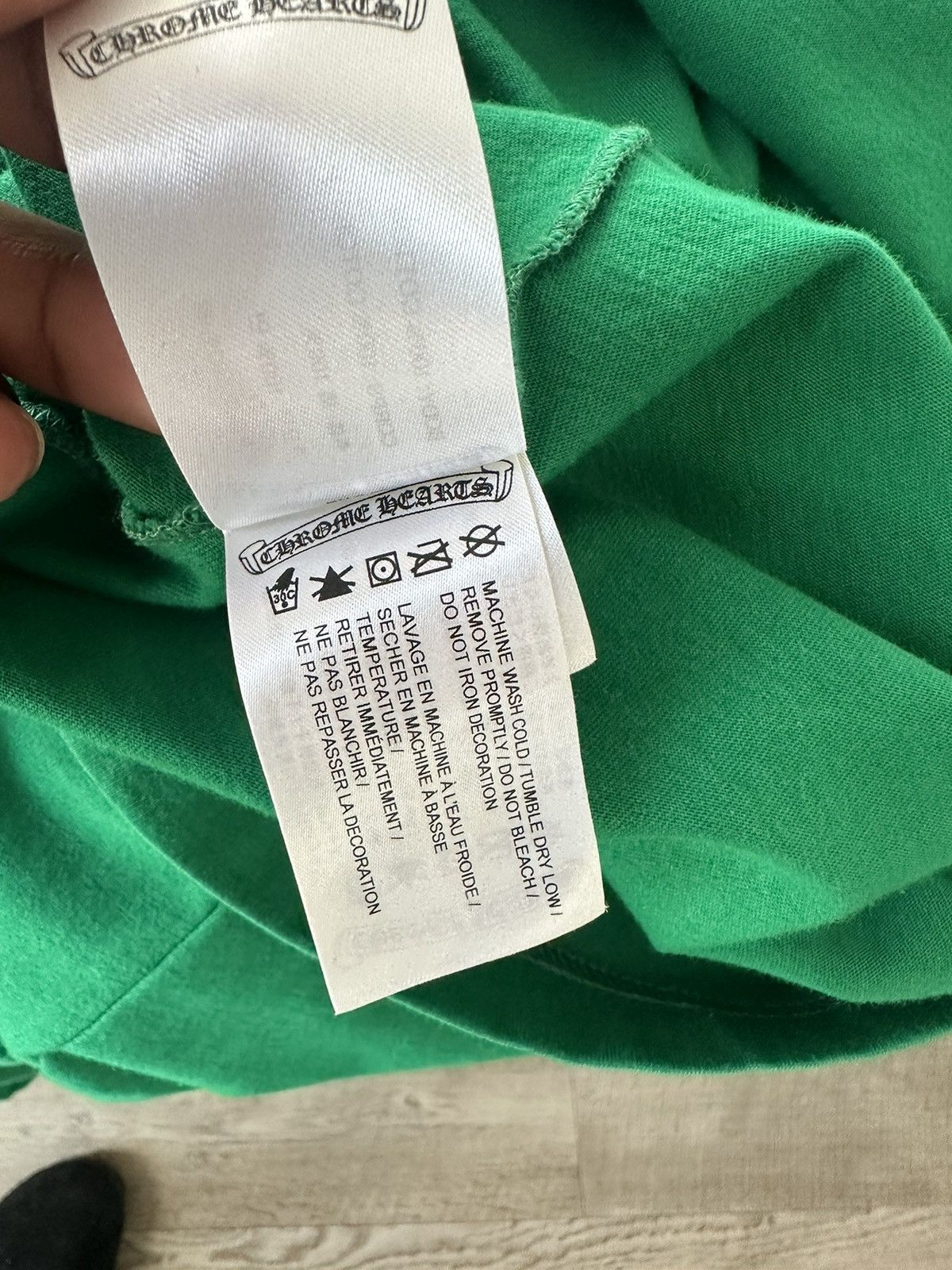 Chrome Hearts Horseshoe Long Sleeve T-shirt Green/Orange