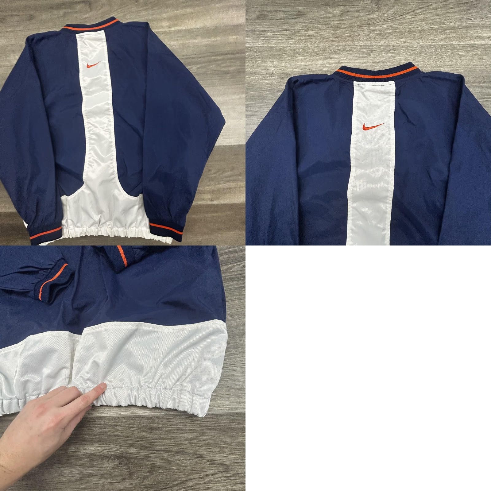 Nike VINTAGE Nike Jacket Mens XL Blue White Pullover Windbreaker Center Swoosh 90s Size US XL / EU 56 / 4 - 8 Thumbnail