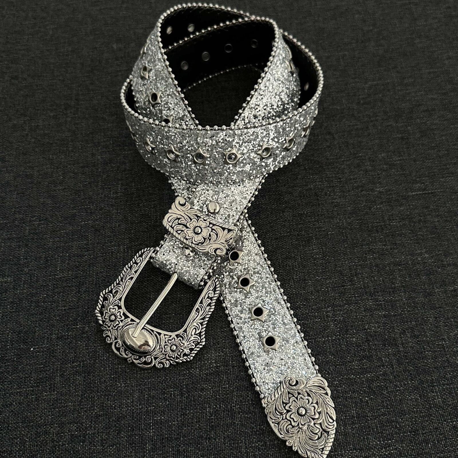 Other Galaxy Crystal Western Belt | Silver Diamond Street Size ONE SIZE - 4 Thumbnail