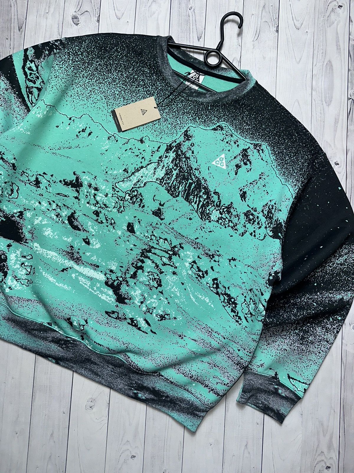 Nike Nike ACG sweatshirt logo rare green mountains size:М,L, XXL Size US L / EU 52-54 / 3 - 2 Thumbnail