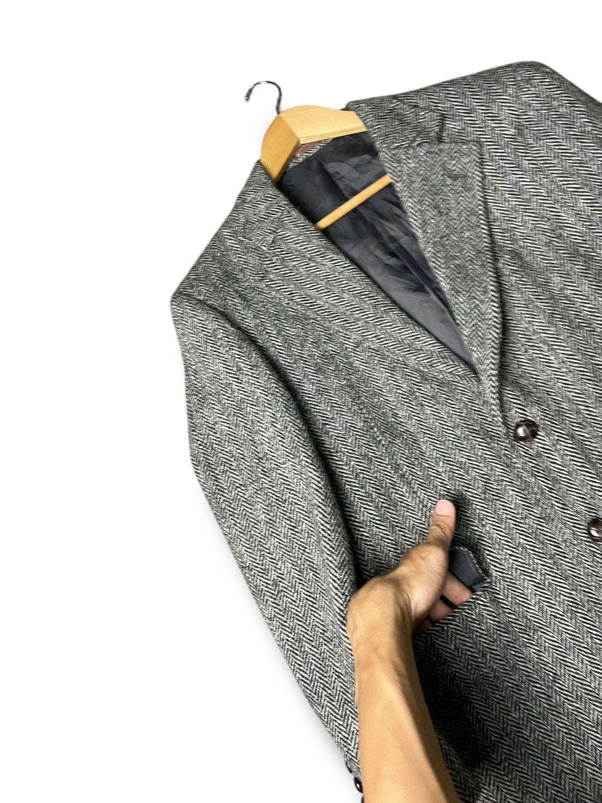 Designer × Harris Tweed × Vintage Harris Tweed Brand Herringbone Coat (59) Size US XS / EU 42 / 0 - 4 Thumbnail