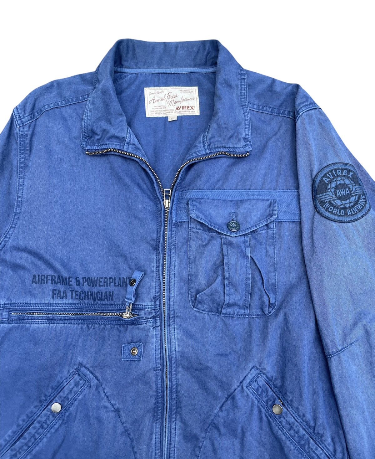 Avirex 🔥Accept Binding Offer🔥 Vintage AVIREX WORLD AIRWAYS Jacket Size US L / EU 52-54 / 3 - 4 Thumbnail