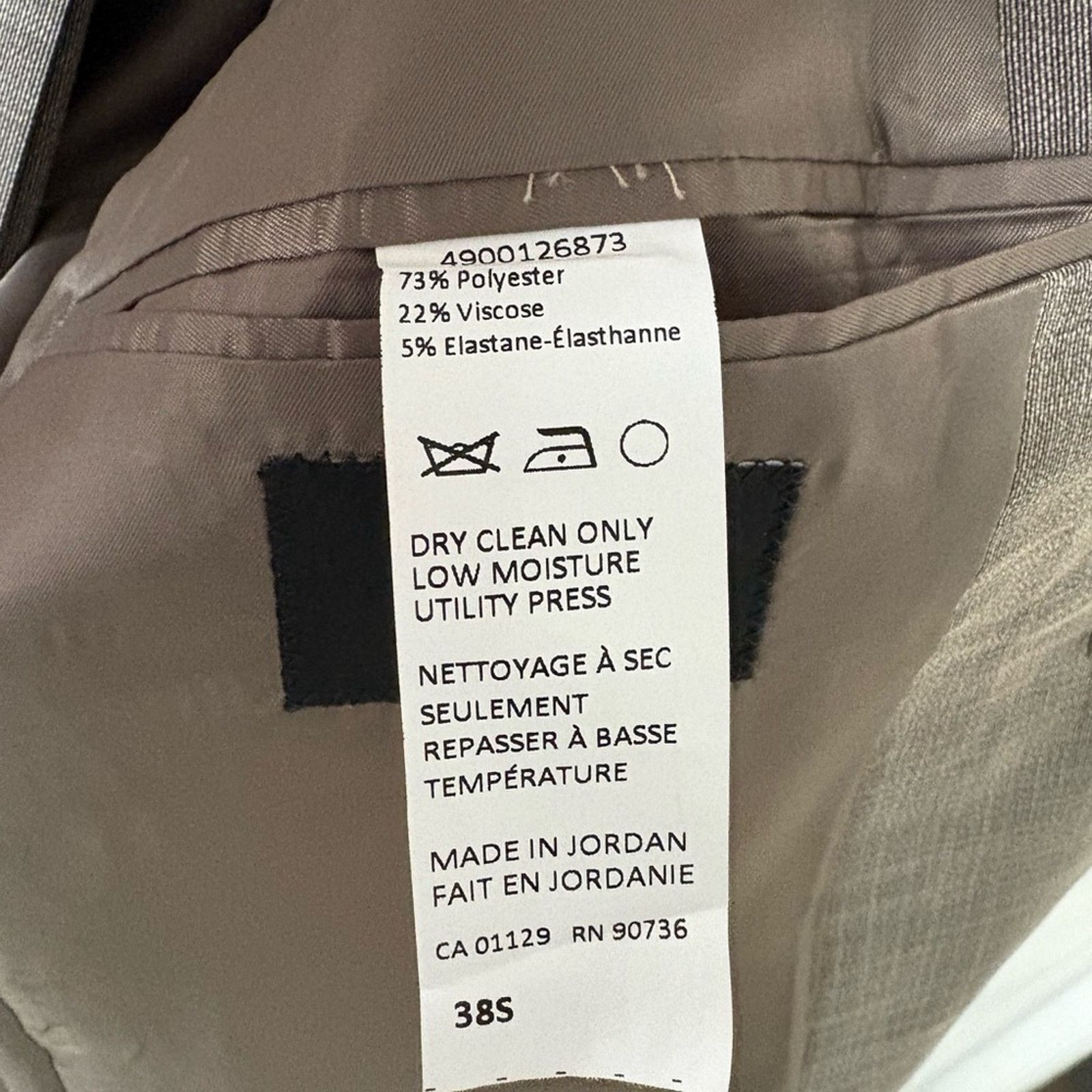 DKNY NWT- DKNY Men's Modern-Fit Natural Neat Suit -38 S Size 38S - 5 Thumbnail