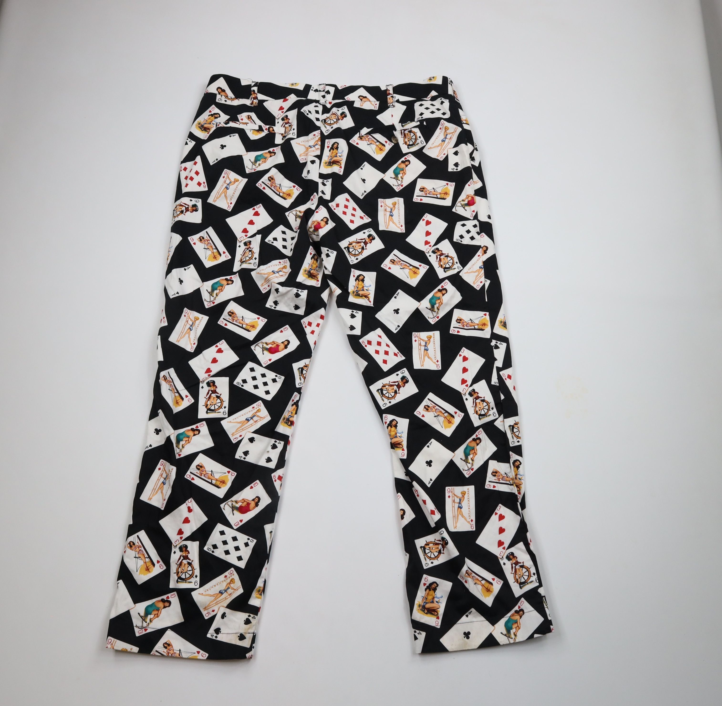 Vintage Loudmouth Golf Pinup Girl Card Poker Golfing Chino Pants Size US 42 / EU 58 - 11 Thumbnail
