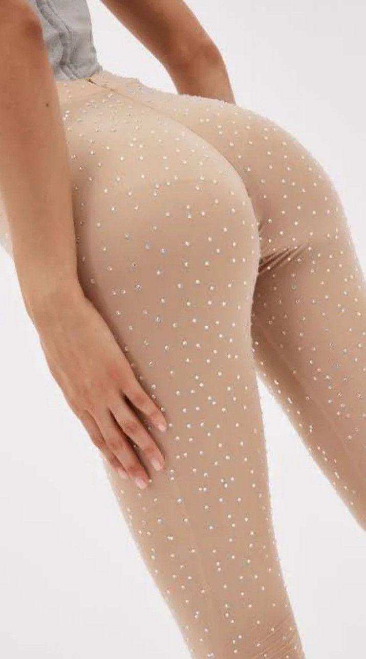 Alex Perry Alex Perry crystal embellished leggings Size 27" / US 4 / IT 40 - 4 Thumbnail
