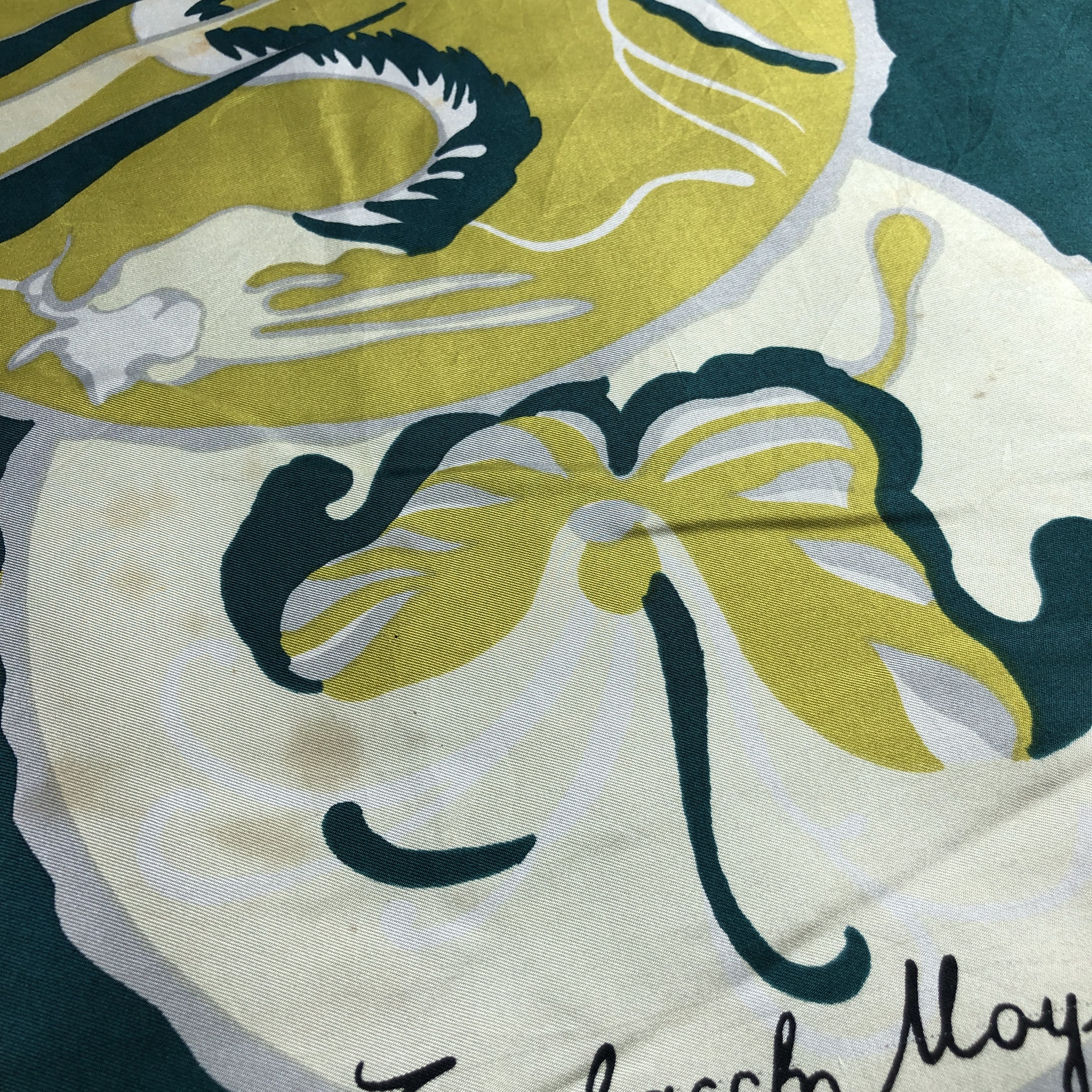 Japanese Brand Vintage Tabacch Moyano Silk Scarf M1191 Size ONE SIZE - 6 Thumbnail