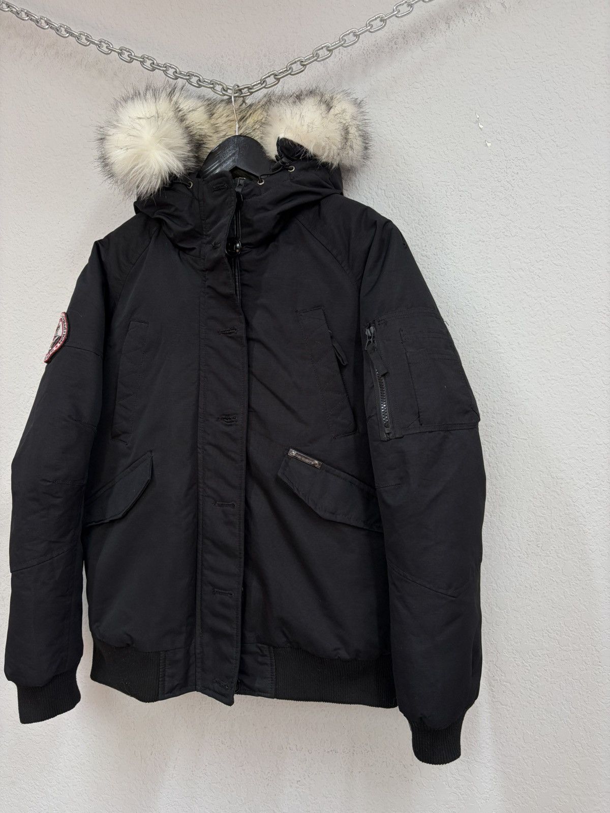 If Six Was Nine Vintage Rick Owens Vibe Black Bomber Jacket Faux Fur Collar Size US M / EU 48-50 / 2 - 16 Thumbnail