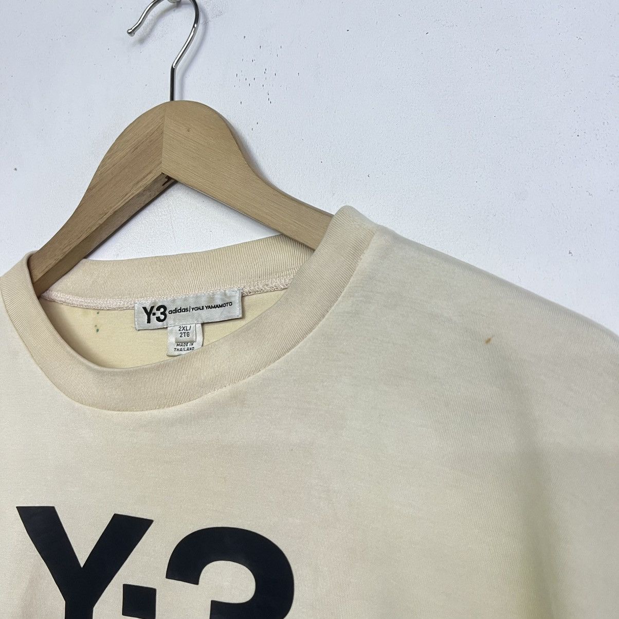 Y-3 Y-3 Adidas YOHJI YAMAMOTO Spellout Oversize Disstress Tee Size US XXL / EU 58 / 5 - 7 Thumbnail