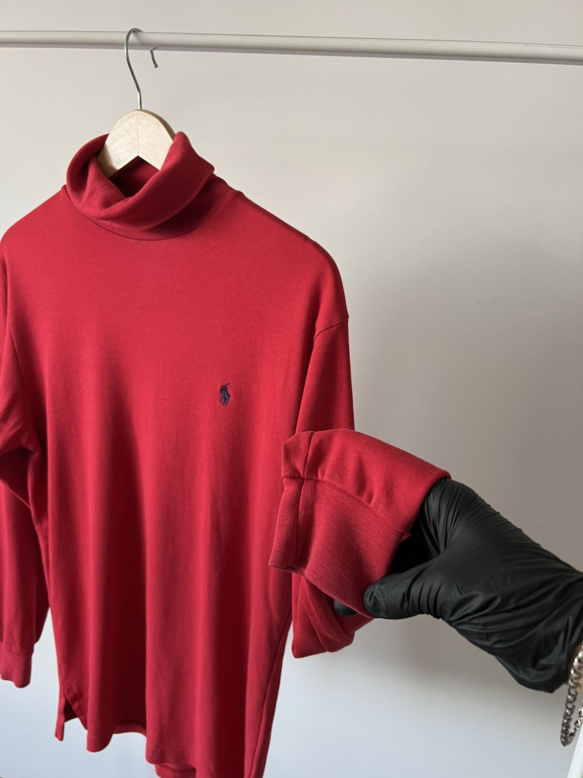 Vintage Polo Ralph Lauren Red ❤️ Long Sleeve Rar Size US S / EU 44-46 / 1 - 14 Thumbnail