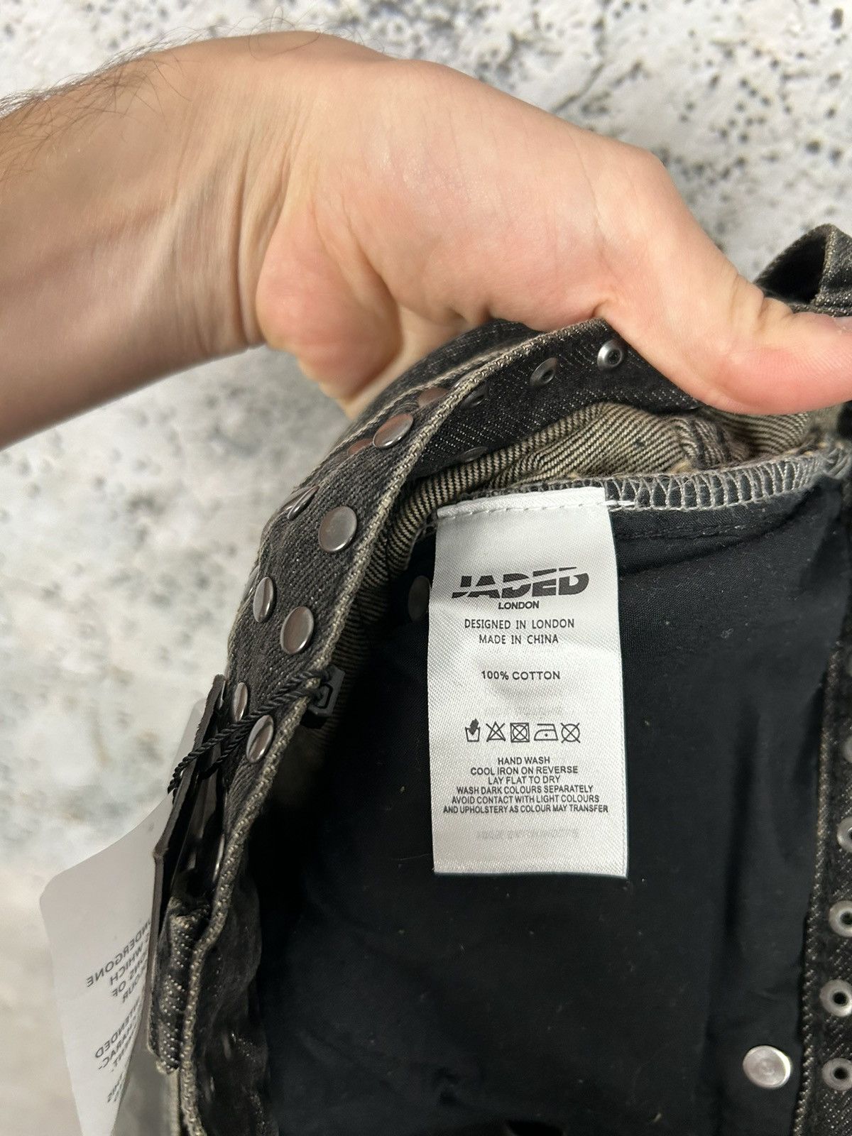 Jaded London Jaded London Colossus Fit Black Distressed Denim Jeans Rare Size US 30 / EU 46 - 10 Thumbnail