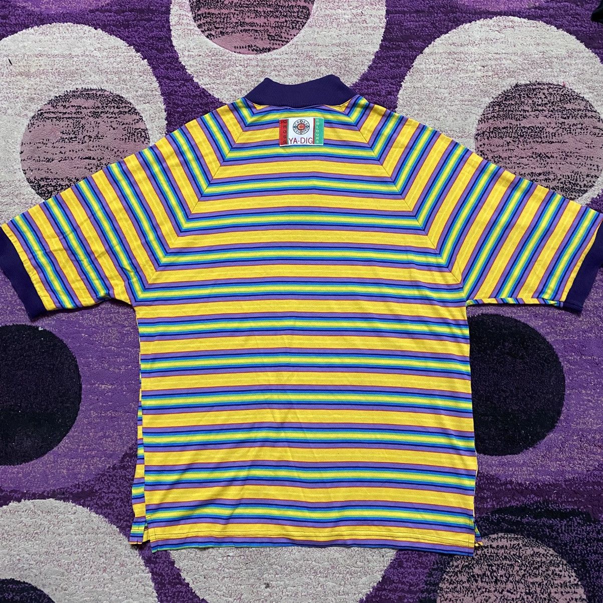 Cross Colours Vintage Cross Colours Stripe Half Zipper Tshirt Size US L / EU 52-54 / 3 - 7 Thumbnail
