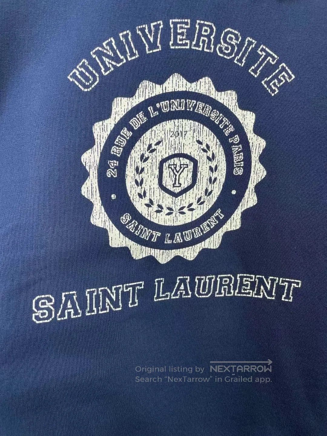 Saint Laurent Paris Saint Laurent Men's UNIVERSITE Logo Sweatshirt. Size US M / EU 48-50 / 2 - 3 Thumbnail