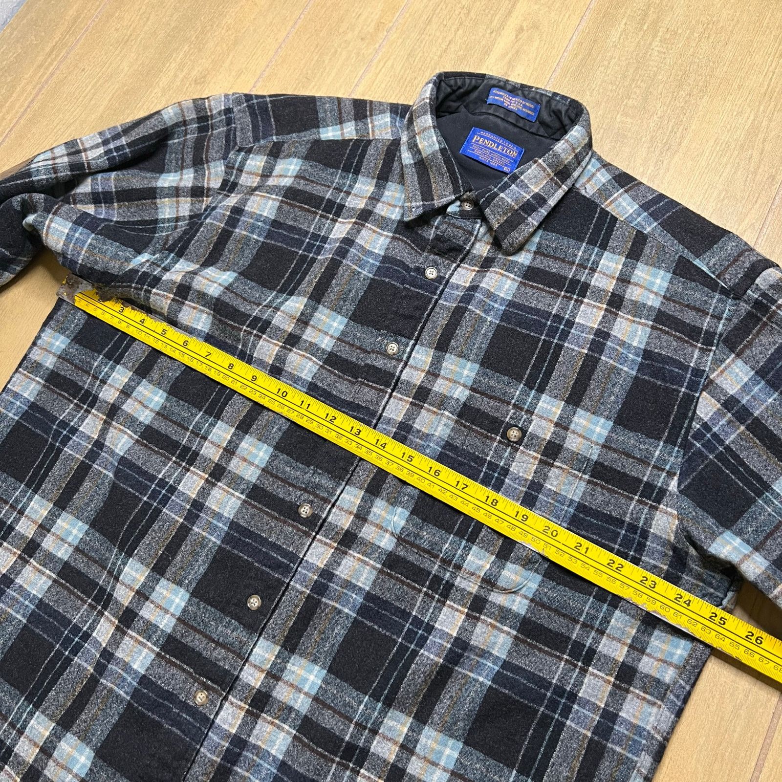 Pendleton Vintage Pendleton Wool Flannel Shirt XL Plaid Elbow Patch Size US XL / EU 56 / 4 - 6 Thumbnail