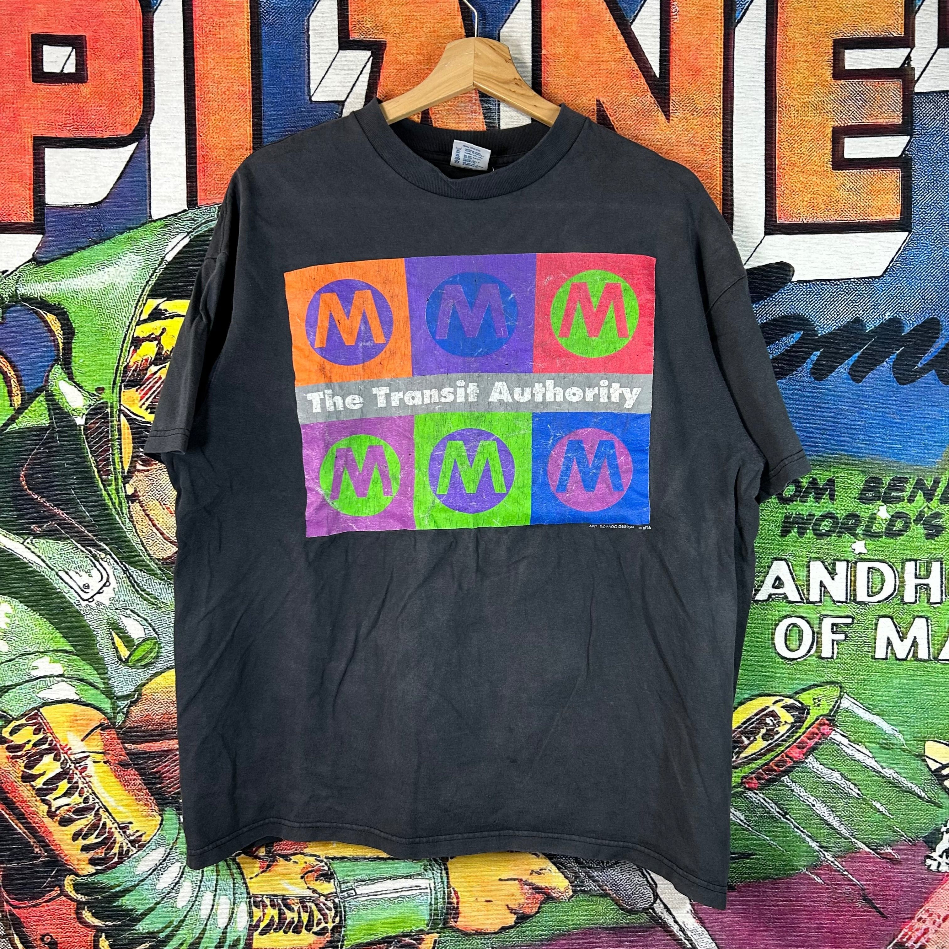 Vintage Vintage 90s Transit Authority Tee Size XL Size US XL / EU 56 / 4 - 1 Thumbnail