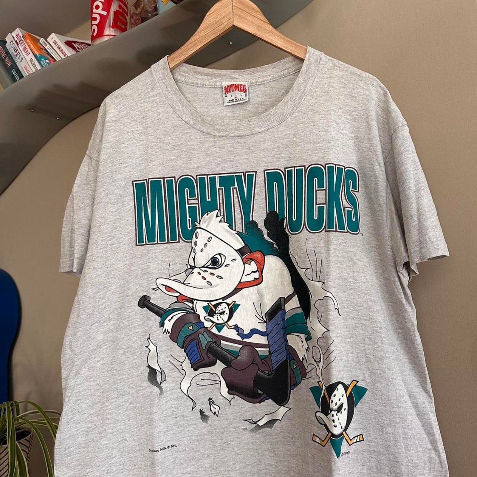 NHL × Vintage Vintage Mighty Ducks Break Through Shirt Size US XL / EU 56 / 4 - 2 Thumbnail