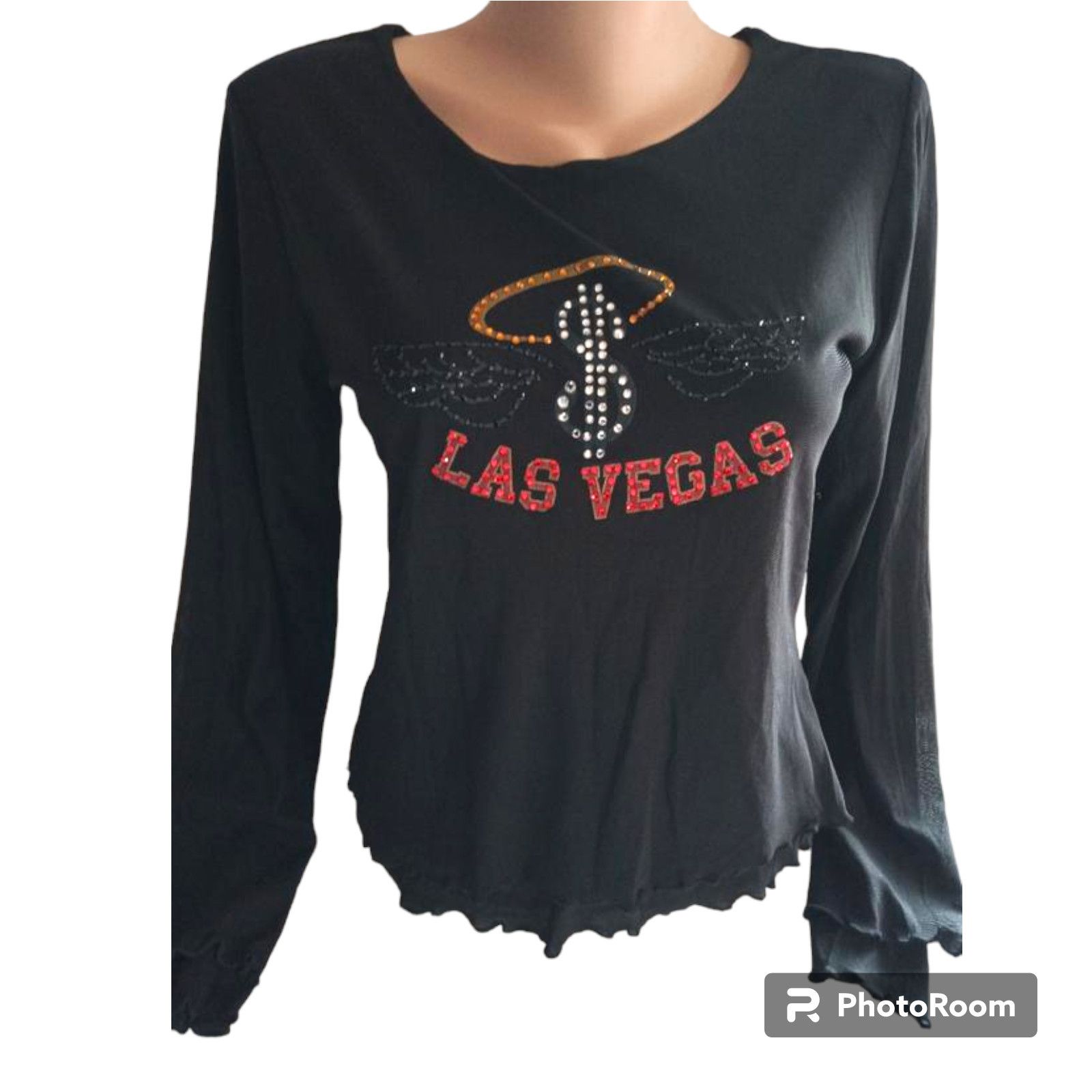 Other y2k Grunge Longsleeve Vegas sz S Size S / US 4 / IT 40 - 1 Thumbnail