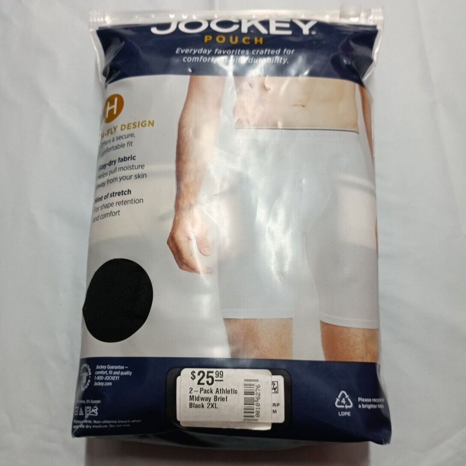 Jockey Jockey Men's Pouch 2 Midway Briefs Black Size 2XL (44-46) Size 44 - 3 Thumbnail