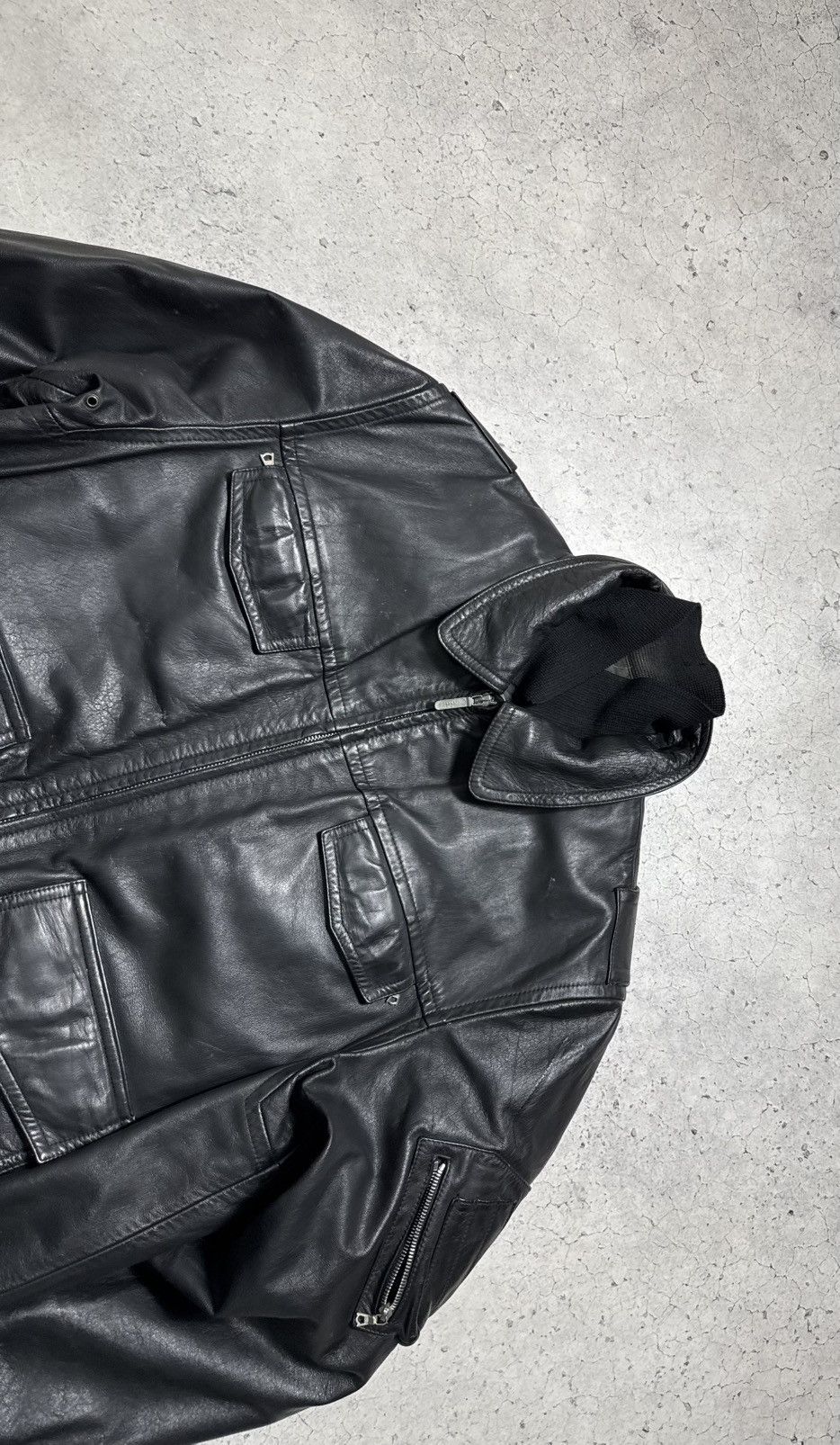 Vintage Hackel & CO/Munster/W 90’s Leather German Army Police Jacket Size US L / EU 52-54 / 3 - 5 Thumbnail
