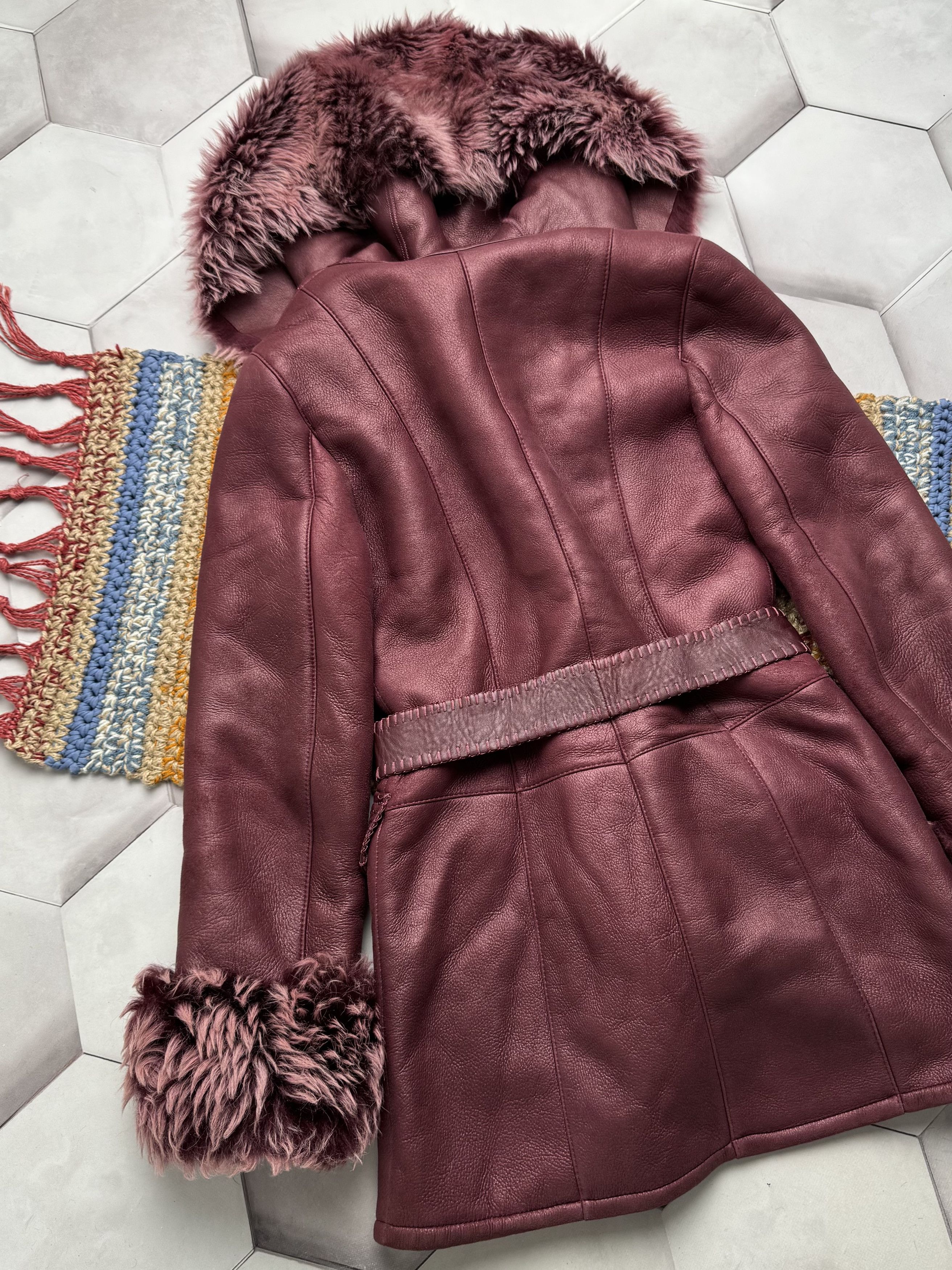 Japanese Brand Vintage Real Sheepskin Hooded Coat (E4) Size S / US 4 / IT 40 - 9 Thumbnail